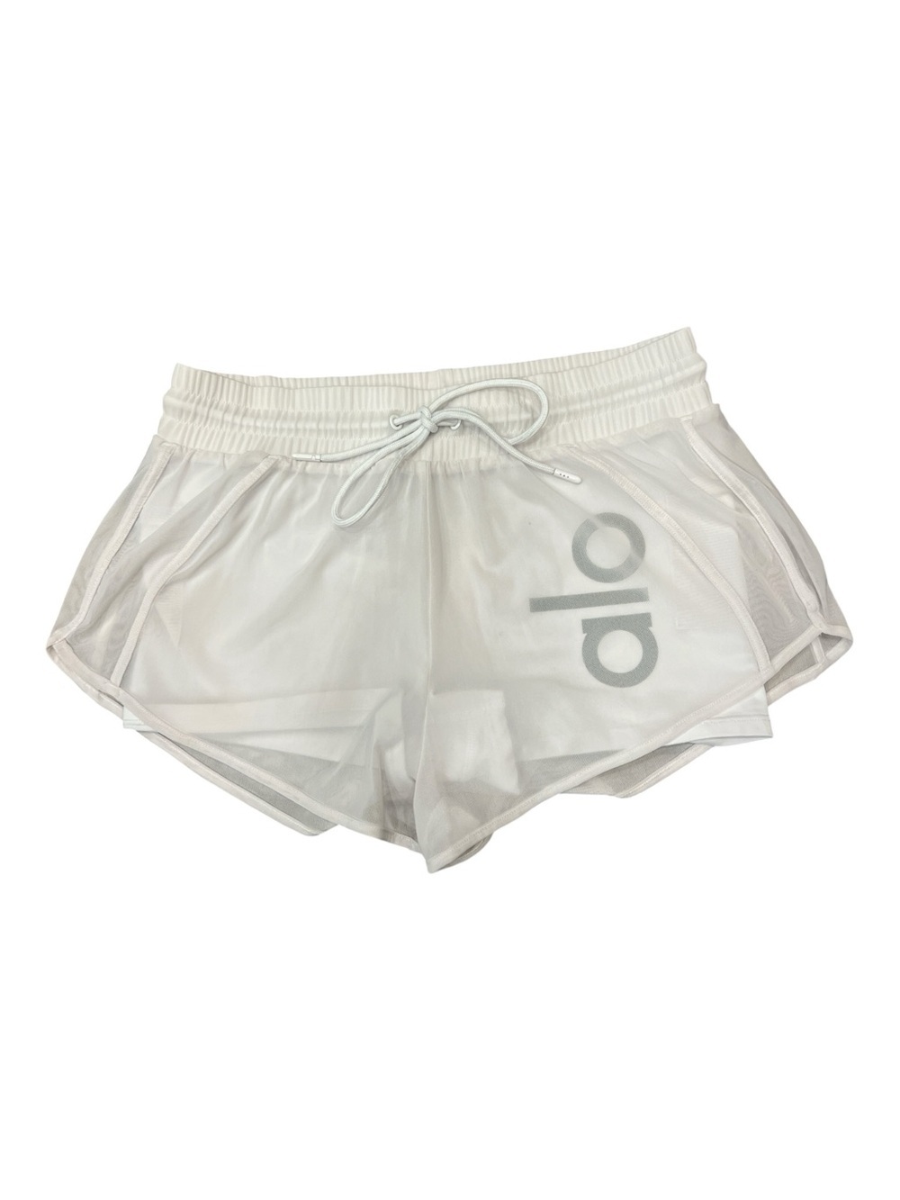 ALO Yoga Running White Shorts SZ S - Picture 3 of 10